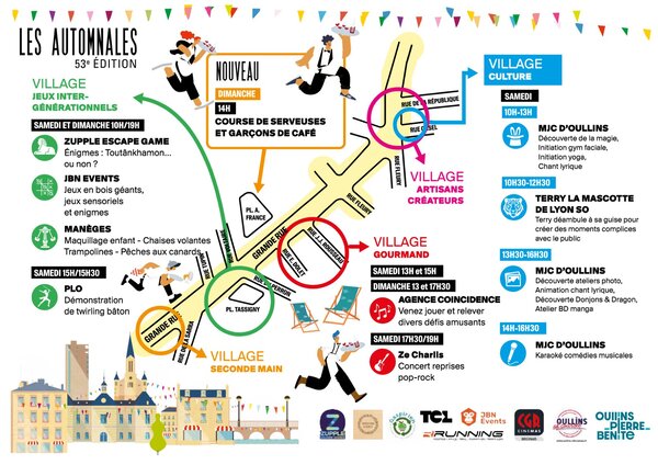 Programme et plan de la braderie Les Automnales 2026 à Oullins