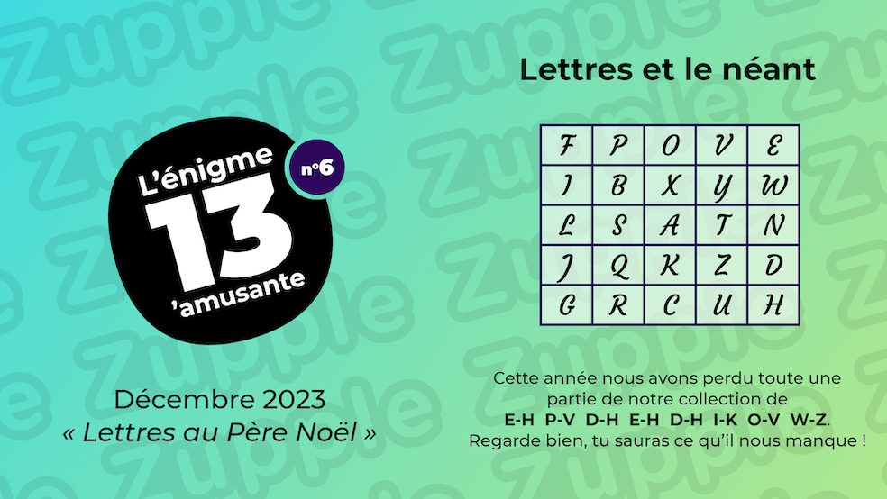 Lettres et néant : Cette année nous avons perdu toute une partie de notre collection de ???. Regarde bien, tu sauras ce qu’il te manque.