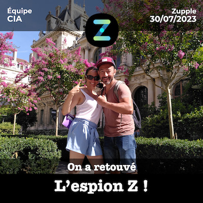 L’équipe CIA, composée d’une joueuse et d’un joueur, ont retrouvé l’espion Z