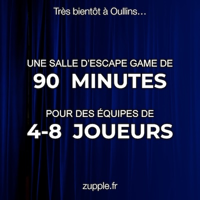 Très bientôt à Oullins… Une salle d’escape game de 90 minutes pour des équipes de 4 à 10 joueurs.